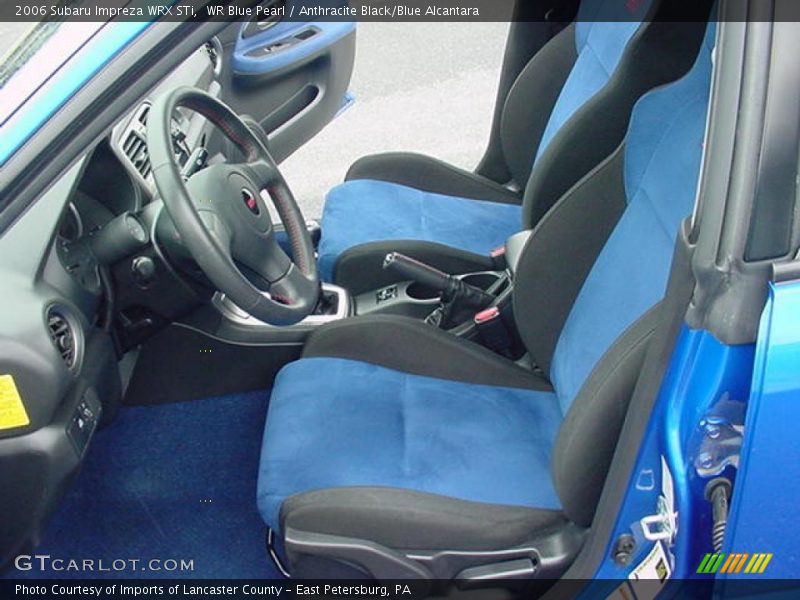 WR Blue Pearl / Anthracite Black/Blue Alcantara 2006 Subaru Impreza WRX STi