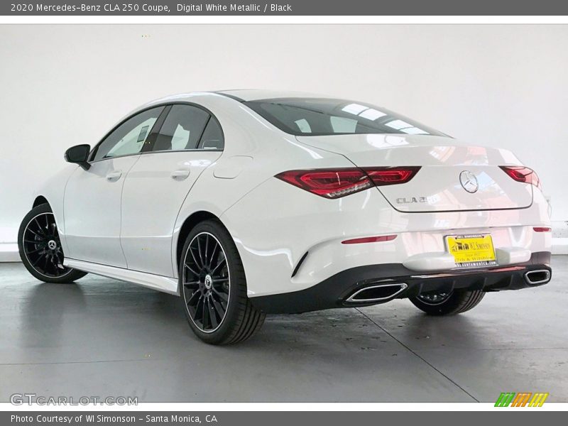 Digital White Metallic / Black 2020 Mercedes-Benz CLA 250 Coupe