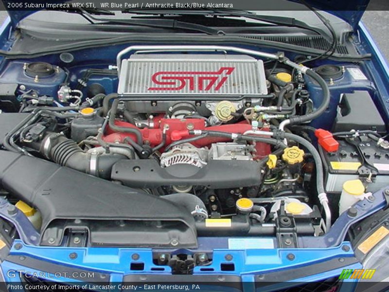 WR Blue Pearl / Anthracite Black/Blue Alcantara 2006 Subaru Impreza WRX STi