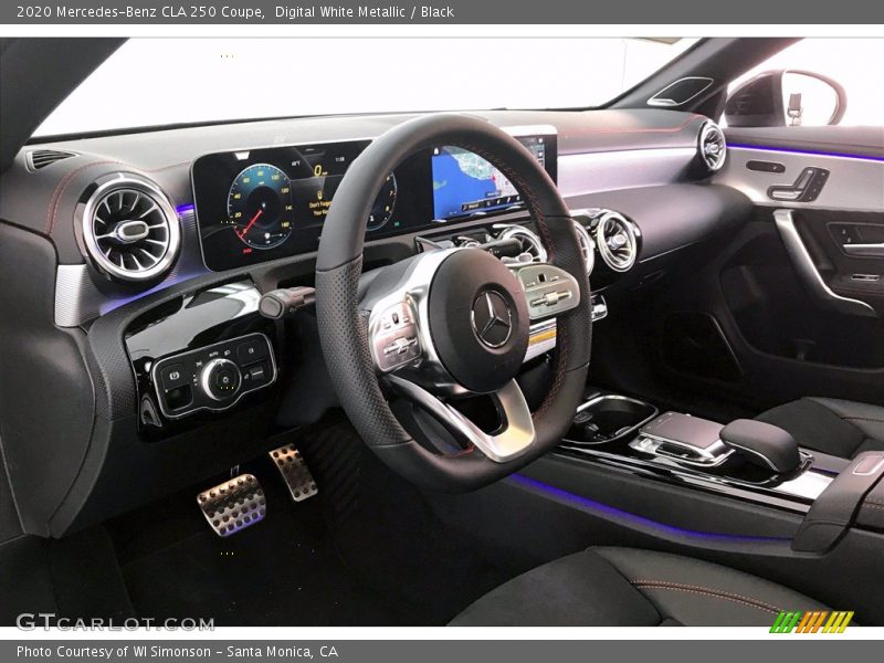 Digital White Metallic / Black 2020 Mercedes-Benz CLA 250 Coupe
