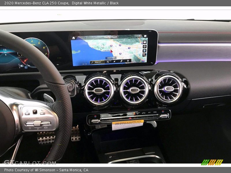 Digital White Metallic / Black 2020 Mercedes-Benz CLA 250 Coupe