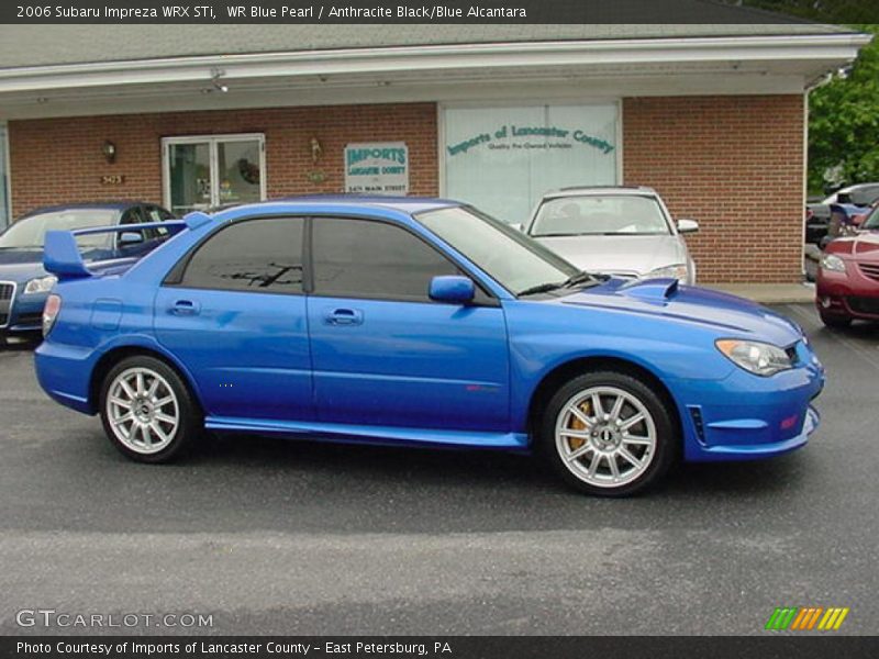 WR Blue Pearl / Anthracite Black/Blue Alcantara 2006 Subaru Impreza WRX STi