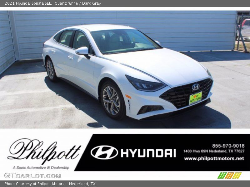 Quartz White / Dark Gray 2021 Hyundai Sonata SEL