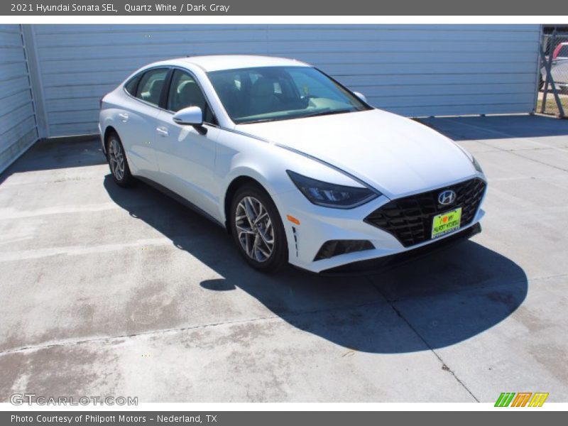 Quartz White / Dark Gray 2021 Hyundai Sonata SEL