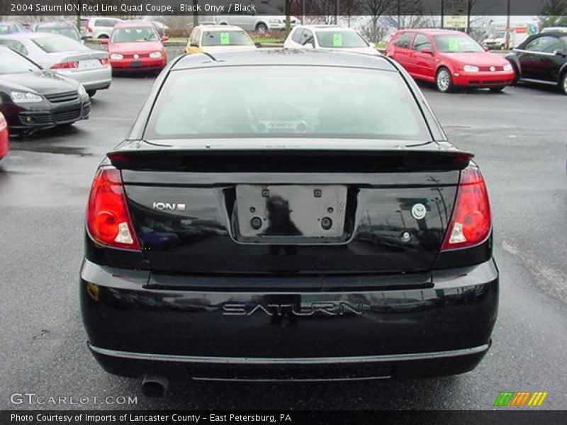 Black Onyx / Black 2004 Saturn ION Red Line Quad Coupe