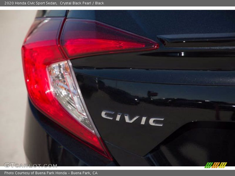 Crystal Black Pearl / Black 2020 Honda Civic Sport Sedan