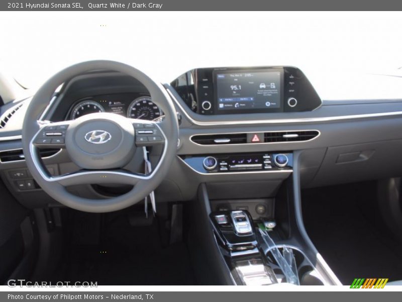Quartz White / Dark Gray 2021 Hyundai Sonata SEL