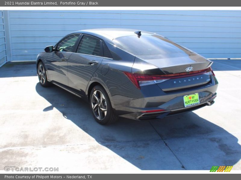 Portofino Gray / Black 2021 Hyundai Elantra Limited