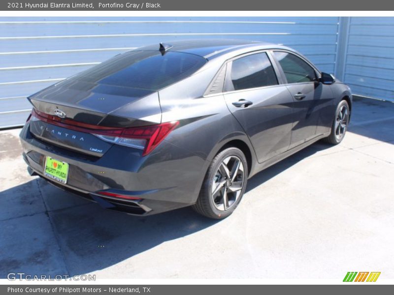 Portofino Gray / Black 2021 Hyundai Elantra Limited