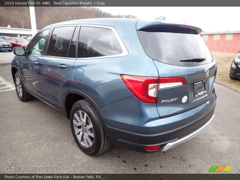 Steel Sapphire Metallic / Gray 2019 Honda Pilot EX AWD