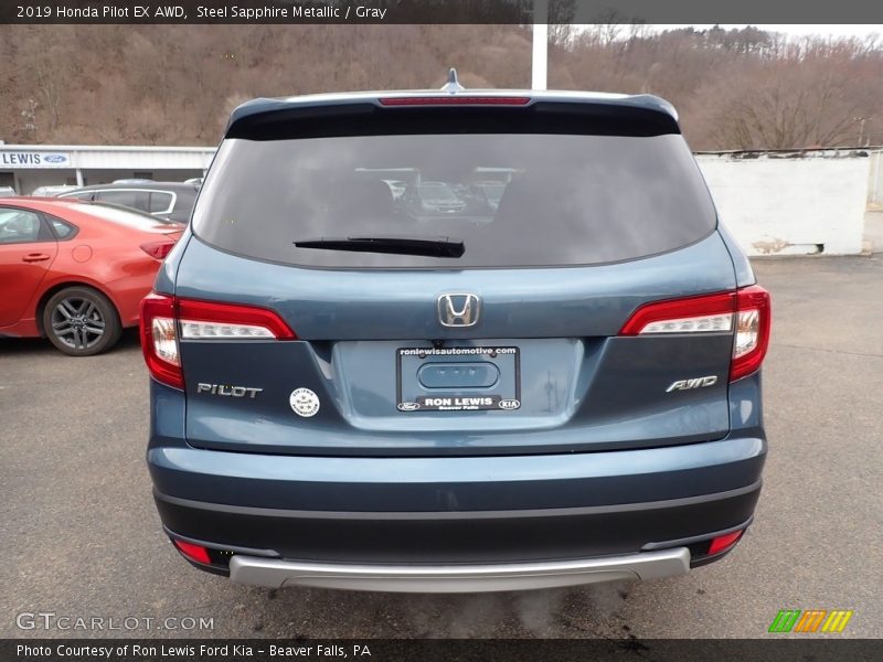 Steel Sapphire Metallic / Gray 2019 Honda Pilot EX AWD