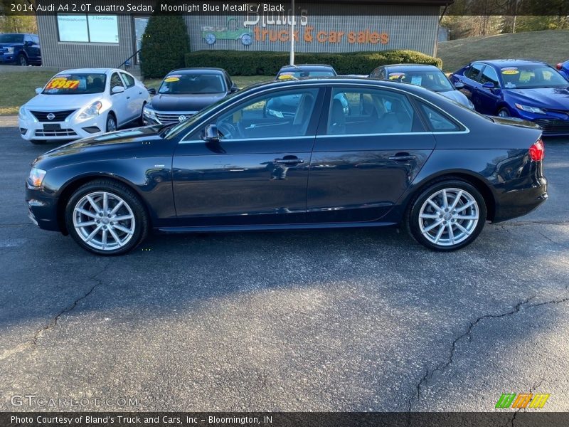 Moonlight Blue Metallic / Black 2014 Audi A4 2.0T quattro Sedan