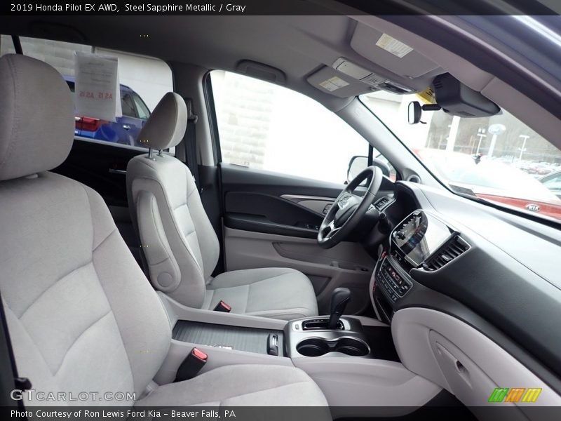 Steel Sapphire Metallic / Gray 2019 Honda Pilot EX AWD