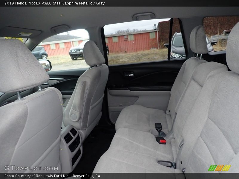 Steel Sapphire Metallic / Gray 2019 Honda Pilot EX AWD