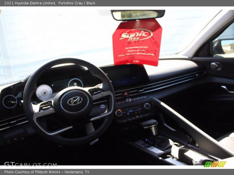Portofino Gray / Black 2021 Hyundai Elantra Limited