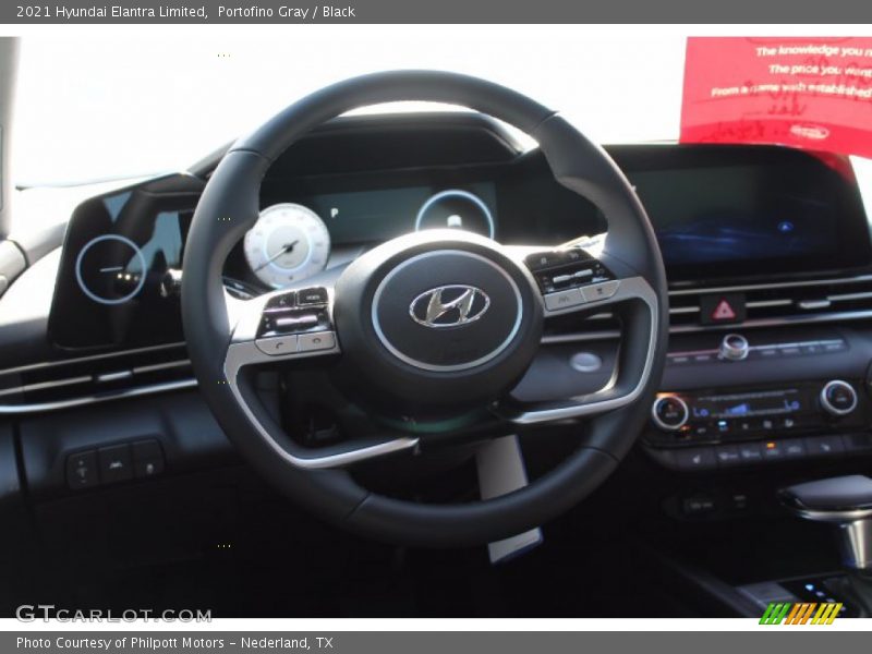 Portofino Gray / Black 2021 Hyundai Elantra Limited