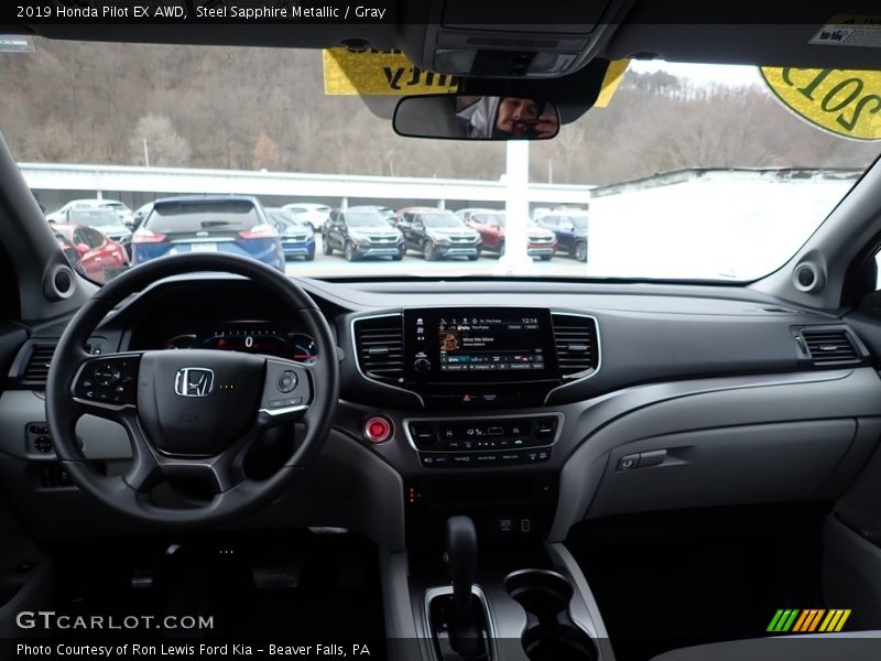 Steel Sapphire Metallic / Gray 2019 Honda Pilot EX AWD