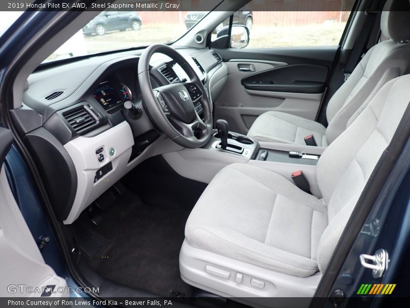 Steel Sapphire Metallic / Gray 2019 Honda Pilot EX AWD