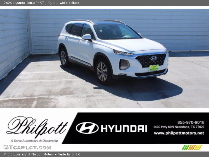 Quartz White / Black 2020 Hyundai Santa Fe SEL