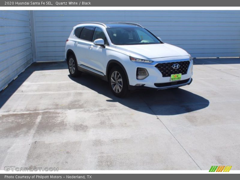 Quartz White / Black 2020 Hyundai Santa Fe SEL