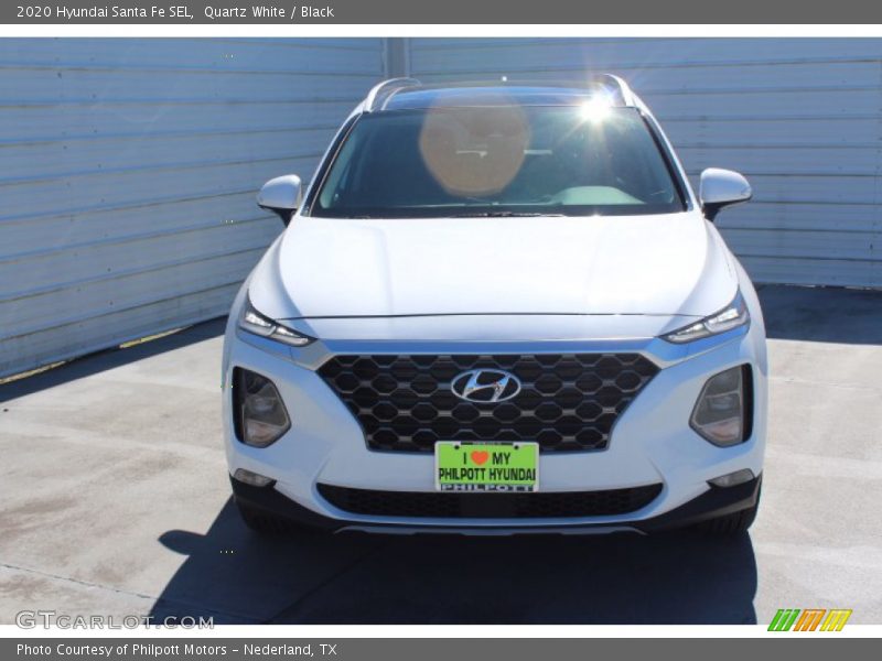 Quartz White / Black 2020 Hyundai Santa Fe SEL