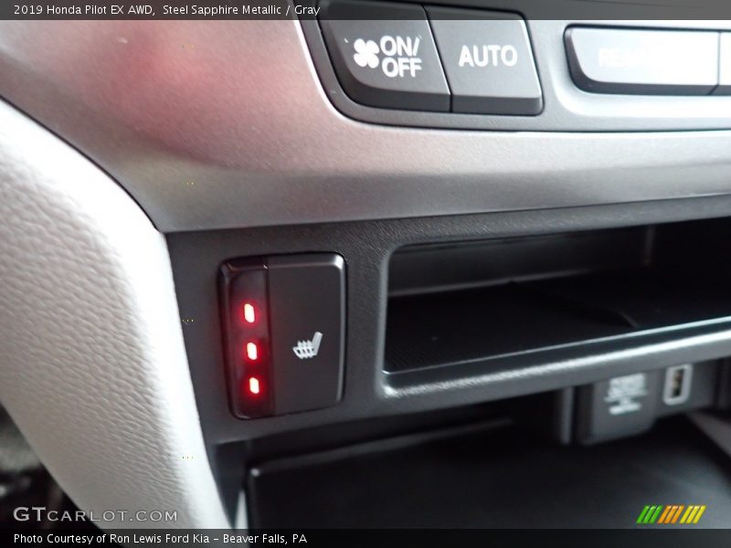 Steel Sapphire Metallic / Gray 2019 Honda Pilot EX AWD