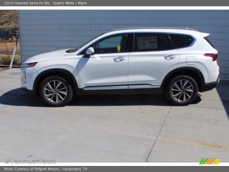 Quartz White / Black 2020 Hyundai Santa Fe SEL