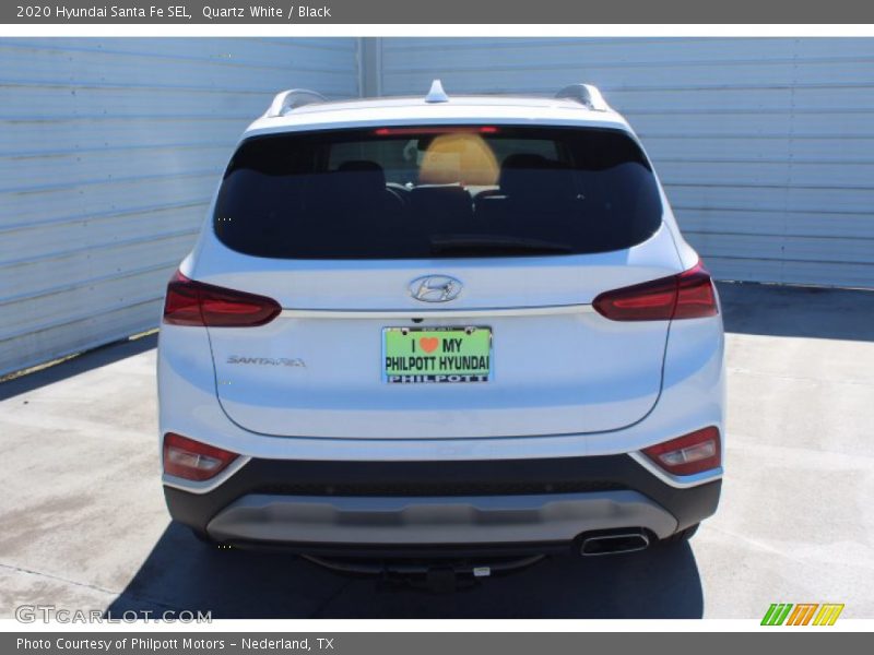 Quartz White / Black 2020 Hyundai Santa Fe SEL