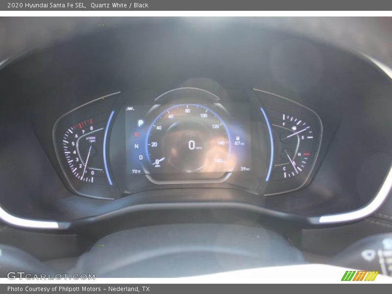 Quartz White / Black 2020 Hyundai Santa Fe SEL