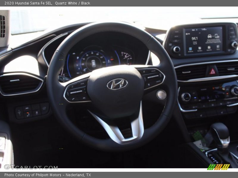 Quartz White / Black 2020 Hyundai Santa Fe SEL