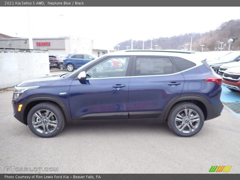 Neptune Blue / Black 2021 Kia Seltos S AWD