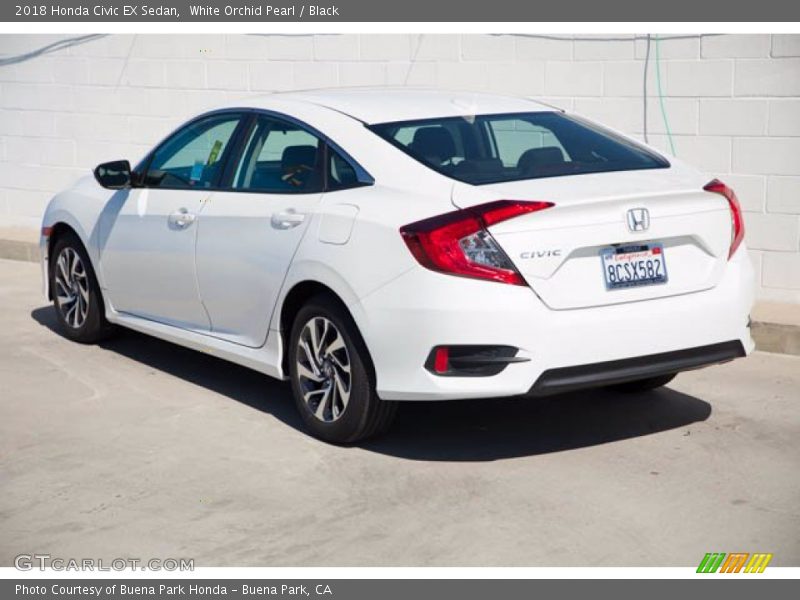 White Orchid Pearl / Black 2018 Honda Civic EX Sedan