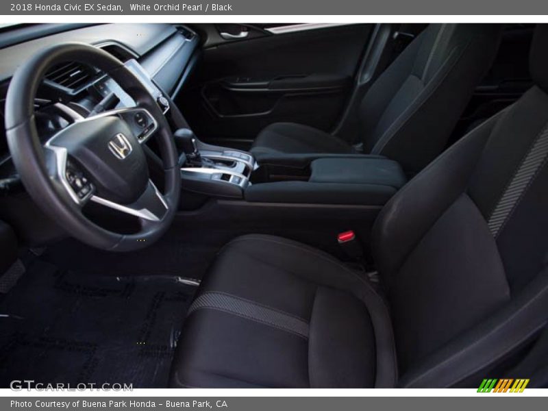 White Orchid Pearl / Black 2018 Honda Civic EX Sedan