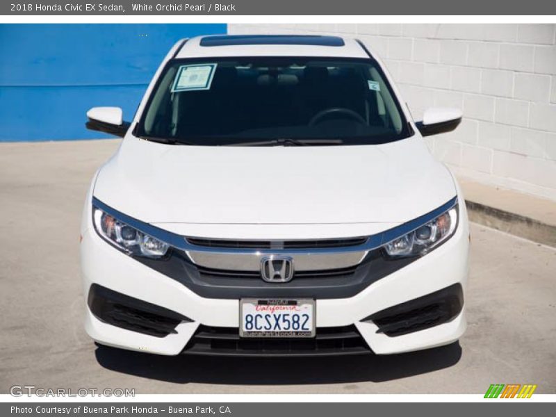 White Orchid Pearl / Black 2018 Honda Civic EX Sedan