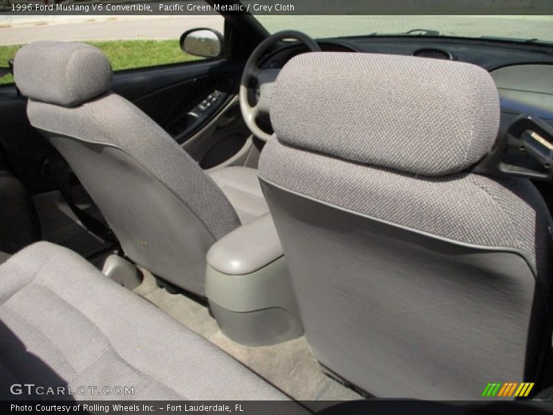 Pacific Green Metallic / Grey Cloth 1996 Ford Mustang V6 Convertible
