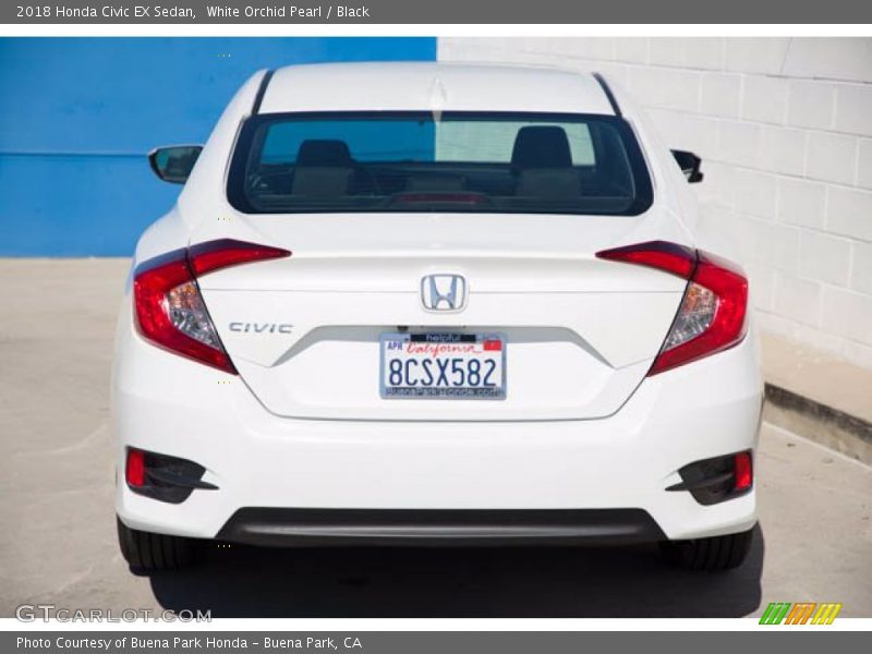 White Orchid Pearl / Black 2018 Honda Civic EX Sedan