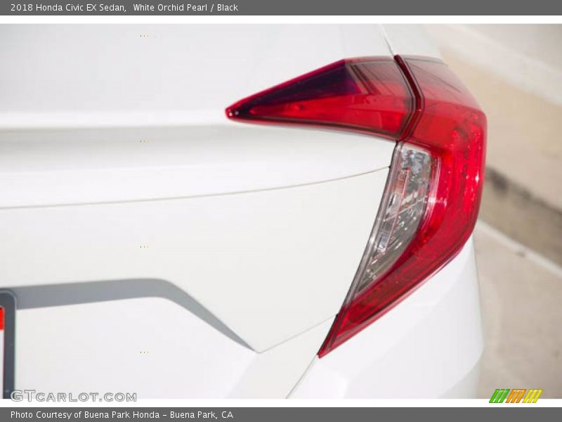 White Orchid Pearl / Black 2018 Honda Civic EX Sedan