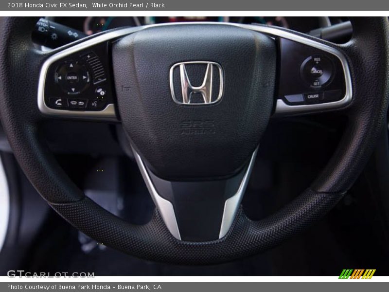 White Orchid Pearl / Black 2018 Honda Civic EX Sedan