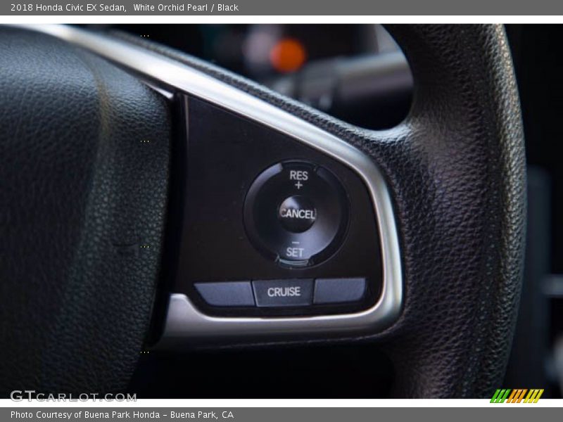 White Orchid Pearl / Black 2018 Honda Civic EX Sedan