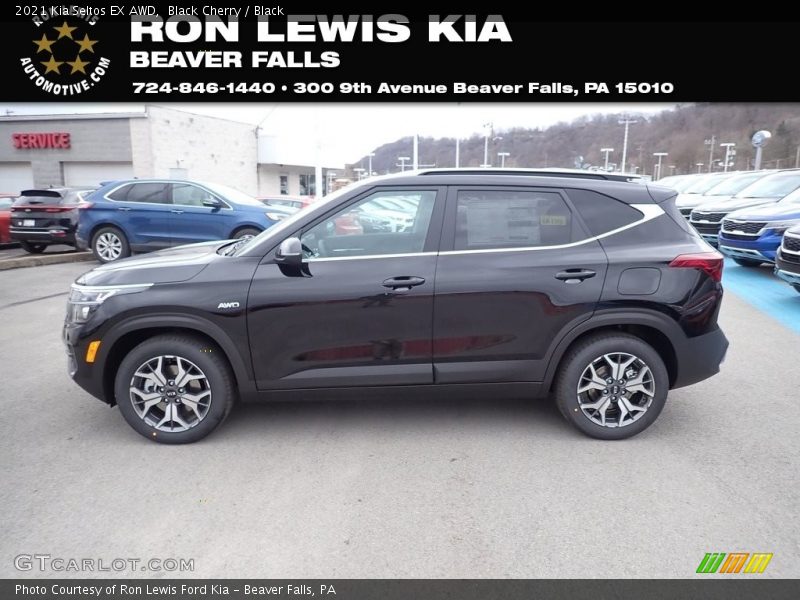 Black Cherry / Black 2021 Kia Seltos EX AWD