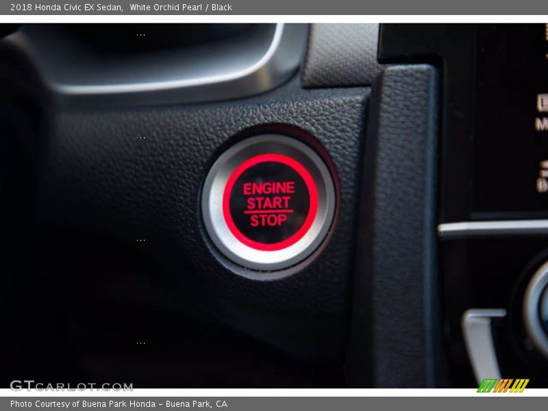 White Orchid Pearl / Black 2018 Honda Civic EX Sedan