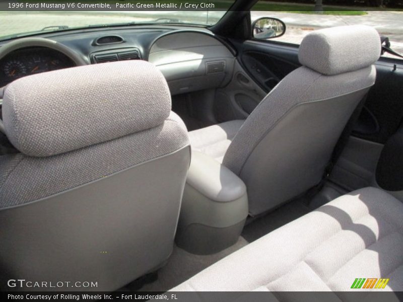 Pacific Green Metallic / Grey Cloth 1996 Ford Mustang V6 Convertible