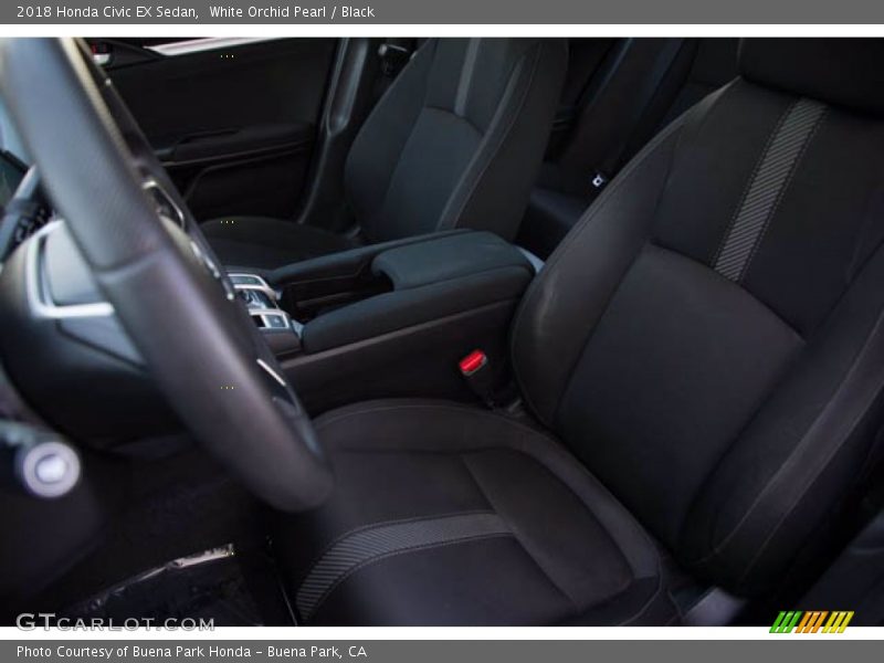 White Orchid Pearl / Black 2018 Honda Civic EX Sedan