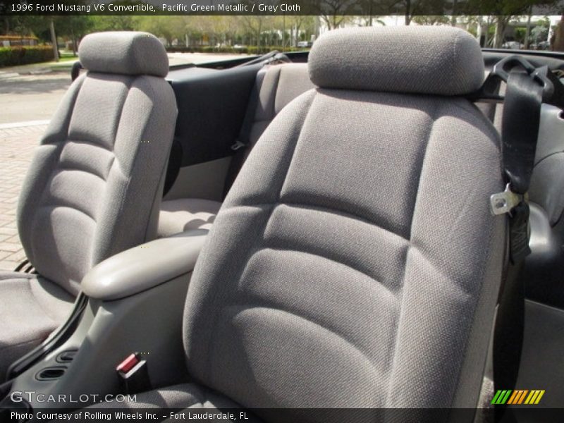 Pacific Green Metallic / Grey Cloth 1996 Ford Mustang V6 Convertible