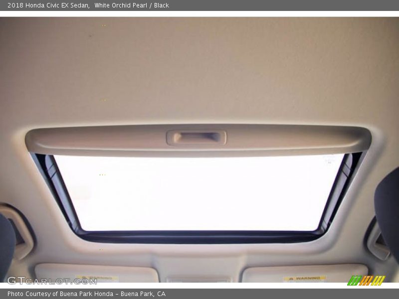 White Orchid Pearl / Black 2018 Honda Civic EX Sedan