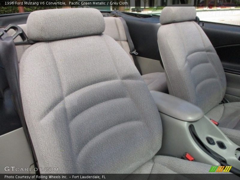 Pacific Green Metallic / Grey Cloth 1996 Ford Mustang V6 Convertible