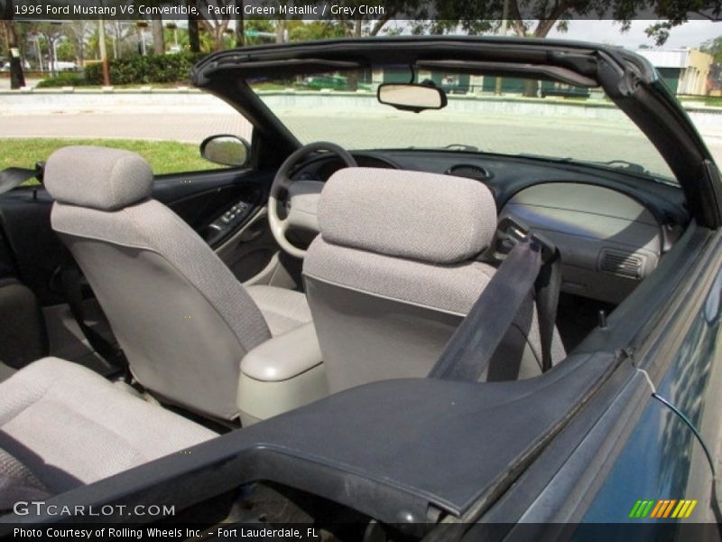 Pacific Green Metallic / Grey Cloth 1996 Ford Mustang V6 Convertible