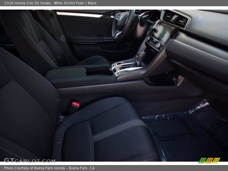 White Orchid Pearl / Black 2018 Honda Civic EX Sedan