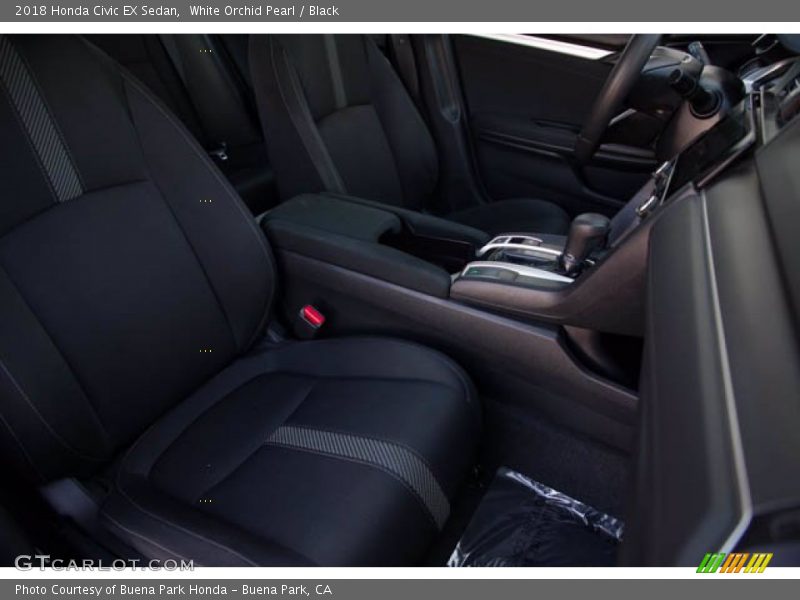 White Orchid Pearl / Black 2018 Honda Civic EX Sedan