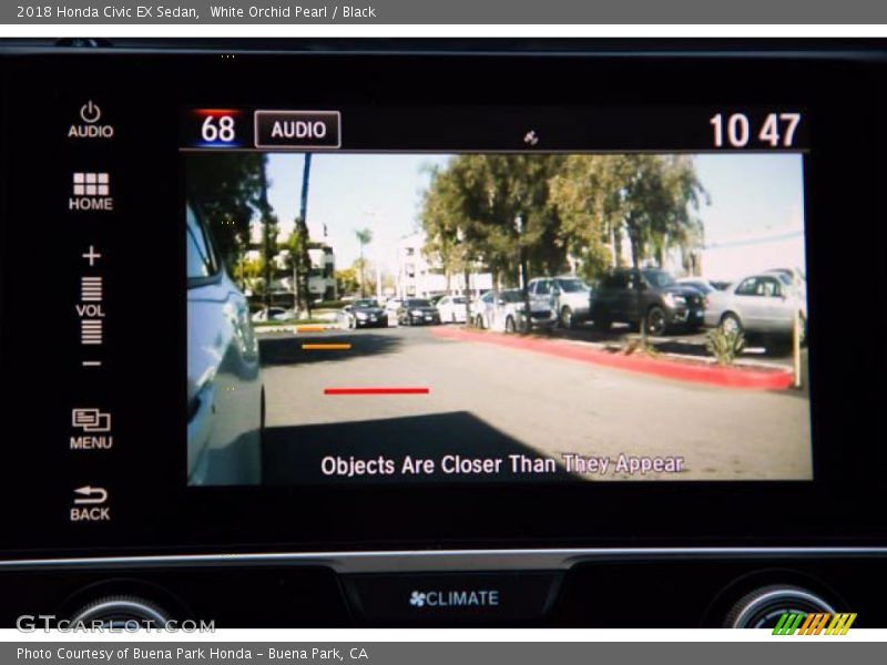 White Orchid Pearl / Black 2018 Honda Civic EX Sedan